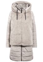 Steppmantel mit Webpelzweste