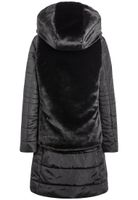 Steppmantel mit Webpelzweste