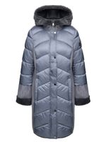 Kunstpelz-Steppmantel