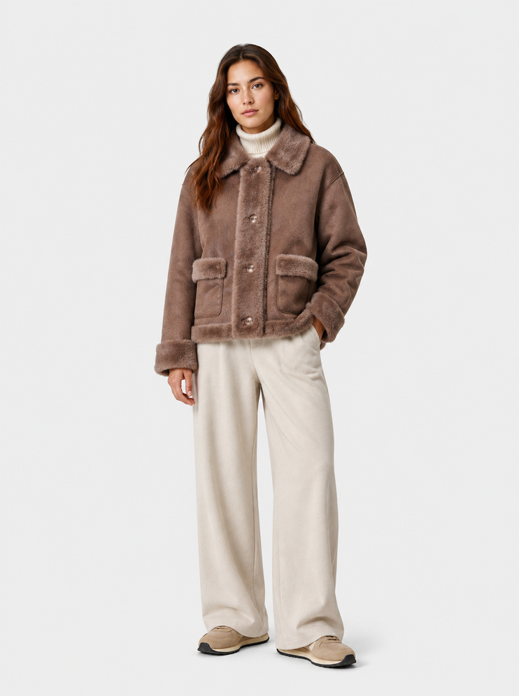 Kunstpelzjacke
